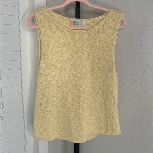 Free people beach knit sleeveless shirt large - Picture 4 of 8